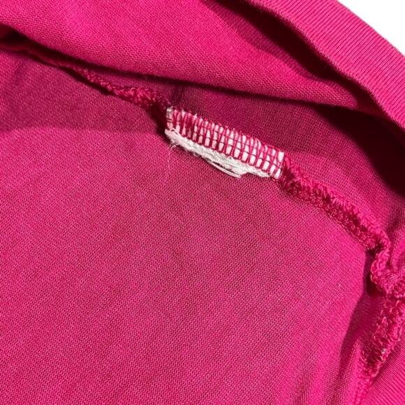 Adidas Cap Sleeve Wide Neck Tie Top Pink Large - Picture 8 of 8